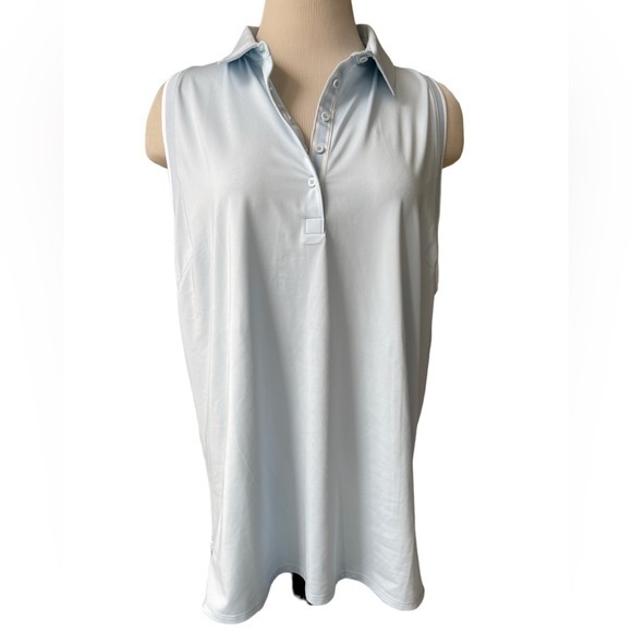 NWOT PUMA GOLF MATTR Peak Sleeveless Polo Racerback‎ Performance Light Blue XXL - Picture 1 of 14